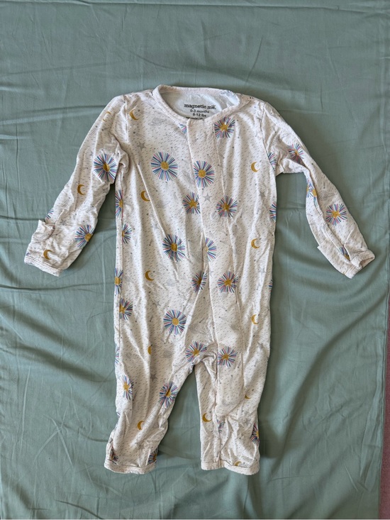 Magnetic Me Other - Magnetic Me Cream Moon & Starburst Print Footie